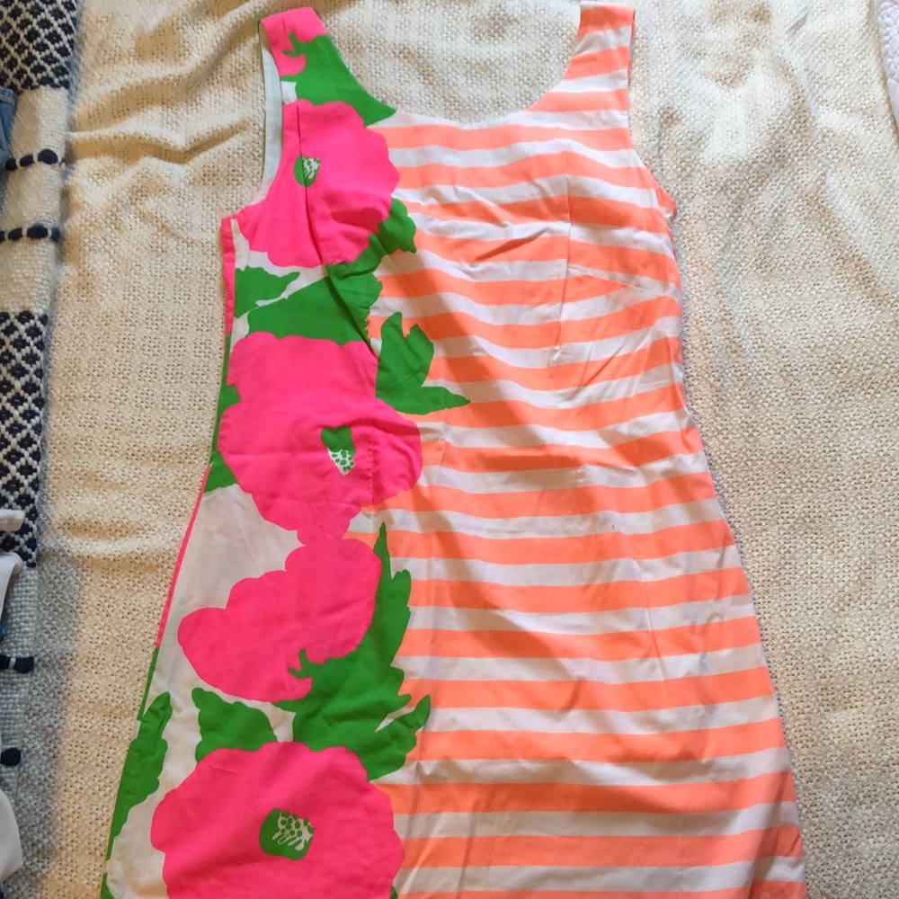Lilly Pulitzer orange striped dress size 6